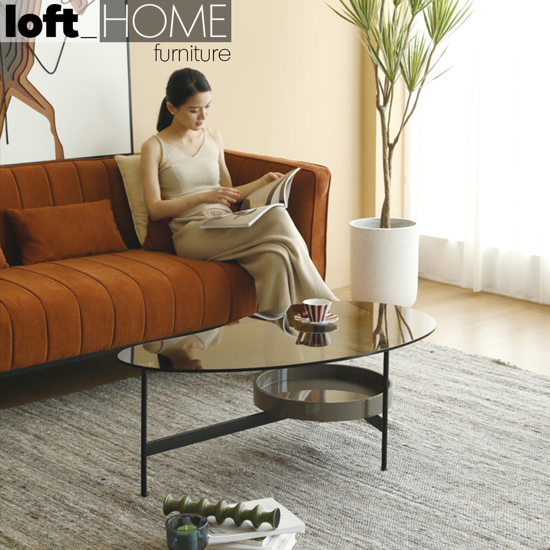 Modern Tempered Glass Coffee Table GIOIA Still Life