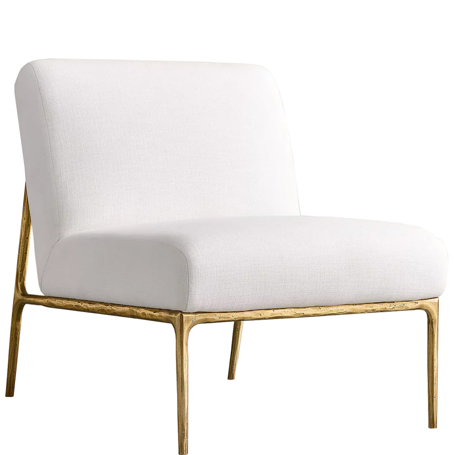 Modern Fabric 1 Seater Sofa THADDEUS ARMLESS White Background