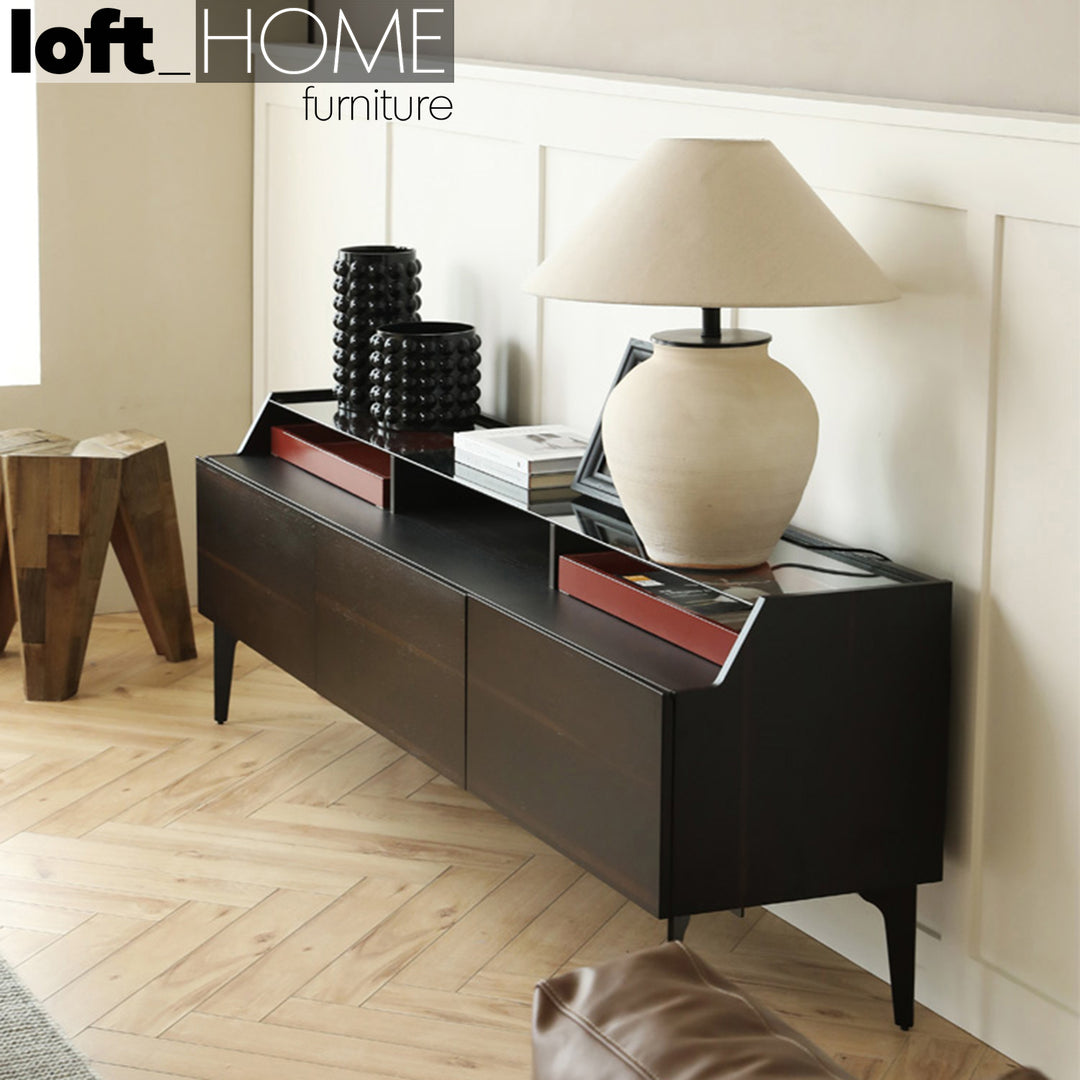 Modern Plywood TV Console ZOE In-context