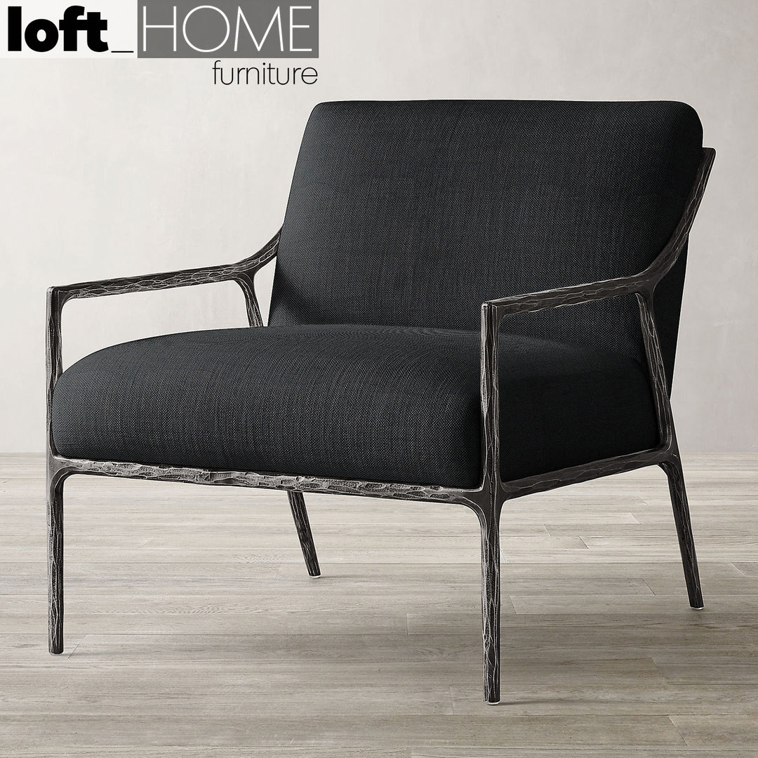 Modern Fabric 1 Seater Sofa THADDEUS SLOPE Situational