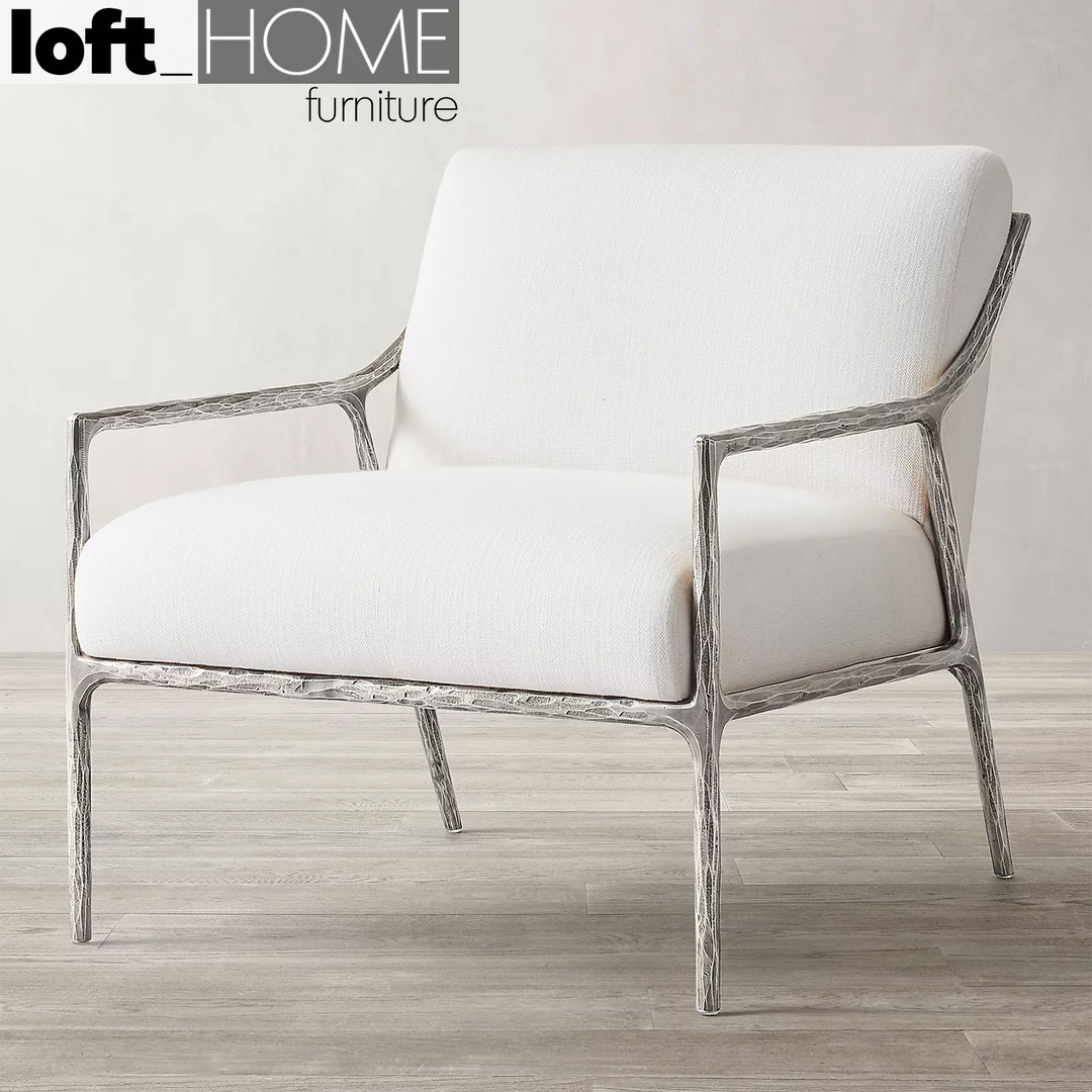 Modern Fabric 1 Seater Sofa THADDEUS SLOPE Life Style