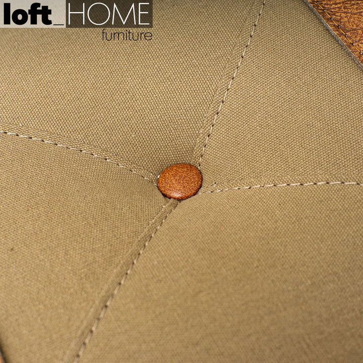 Industrial Canvas Ottoman Stool TRAVEL Close-up