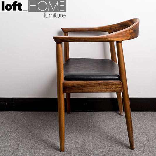 Scandinavian Wood Dining Chair WALNUT PRESIDENT Color Variant