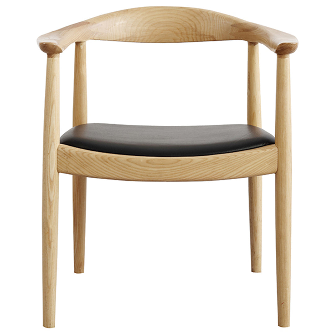 Scandinavian Wood Dining Chair BIRCH PRESIDENT White Background