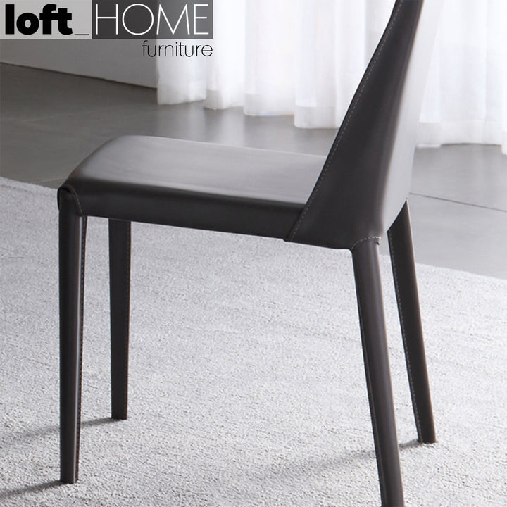 Modern PU Leather Dining Chair SILVER Detail