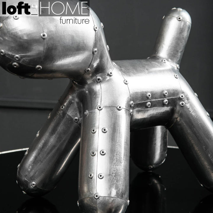Industrial Aluminium Puppy Dog Decor Conceptual