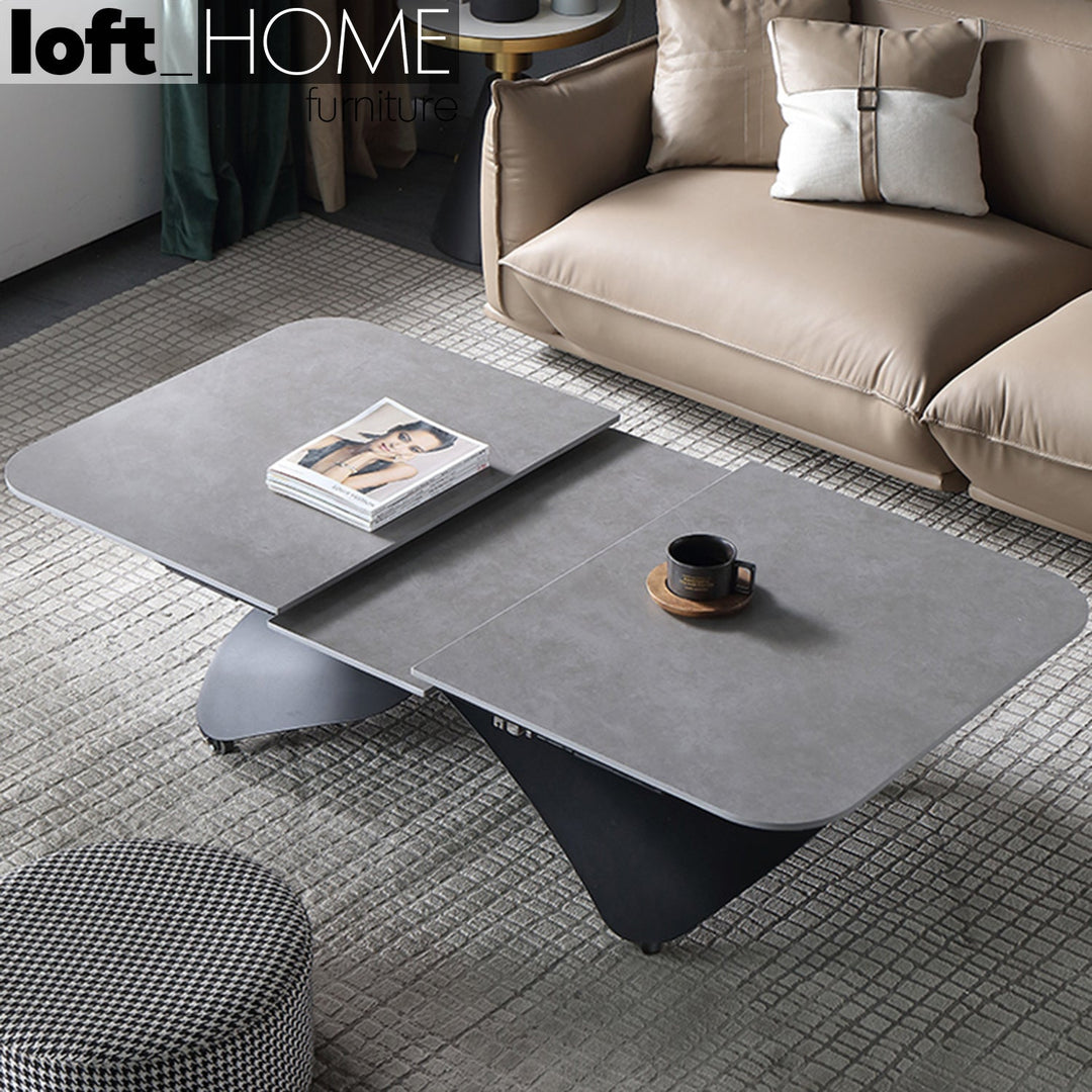 Modern Extendable Sintered Stone Coffee x Dining Table MATEO Life Style