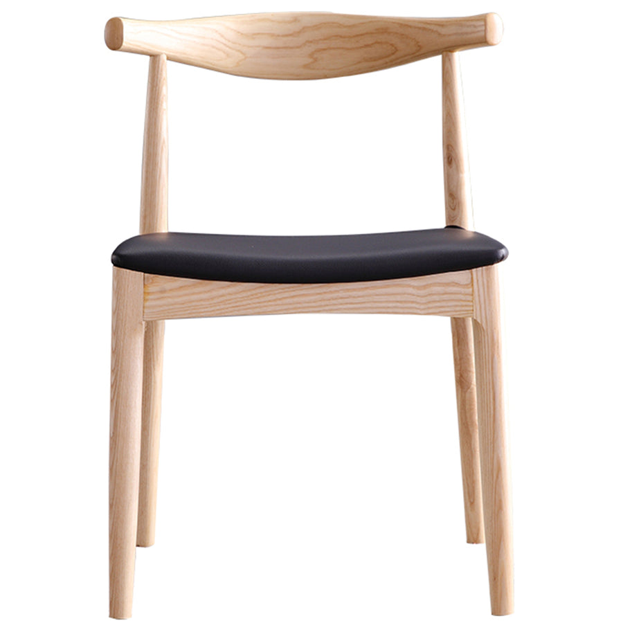 Scandinavian Wood Dining Chair BIRCH ELBOW White Background