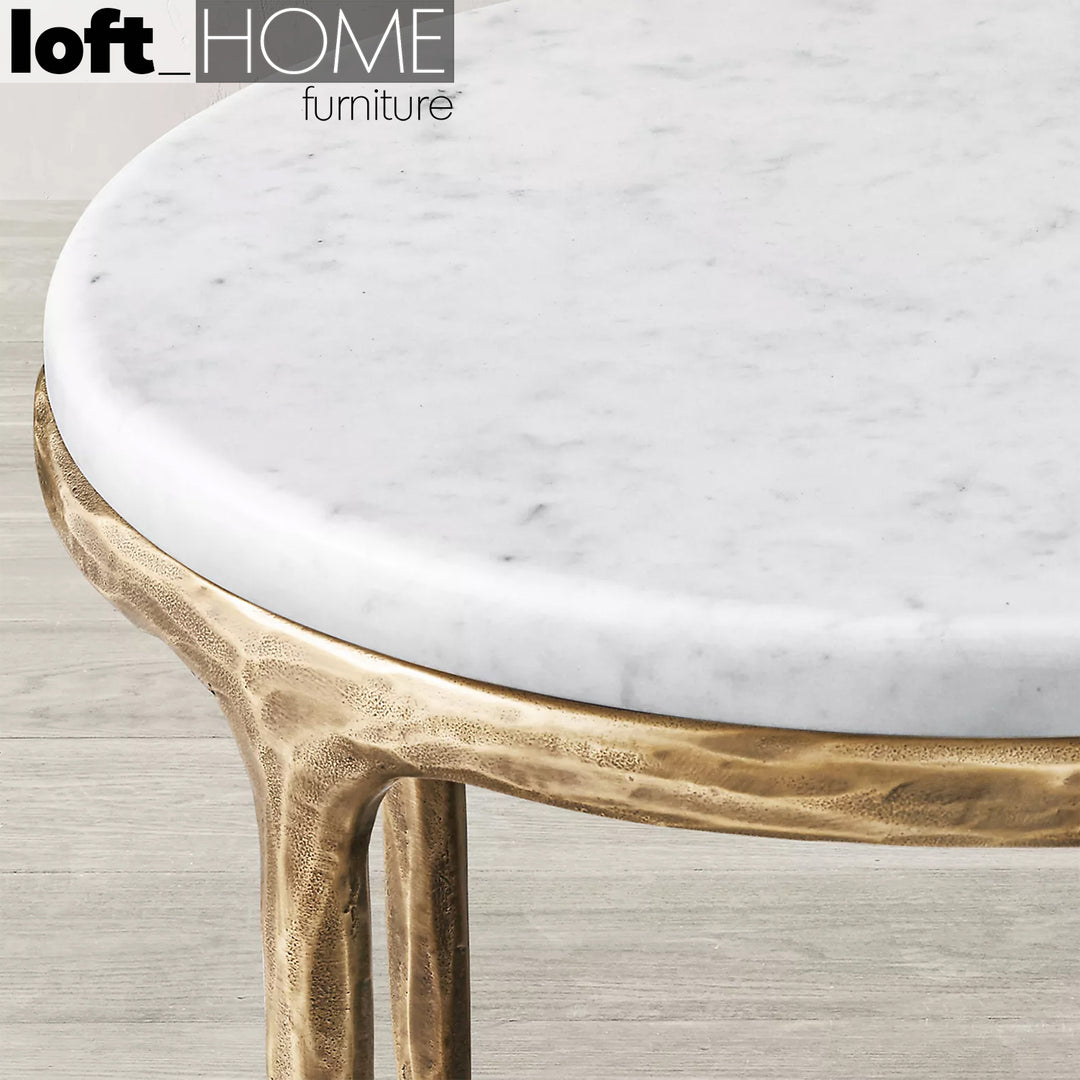 Modern Marble Side Table THADDEUS ROUND Situational