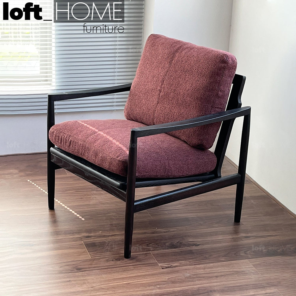 Japandi Boucle Fabric 1 Seater Sofa HANK Primary Product