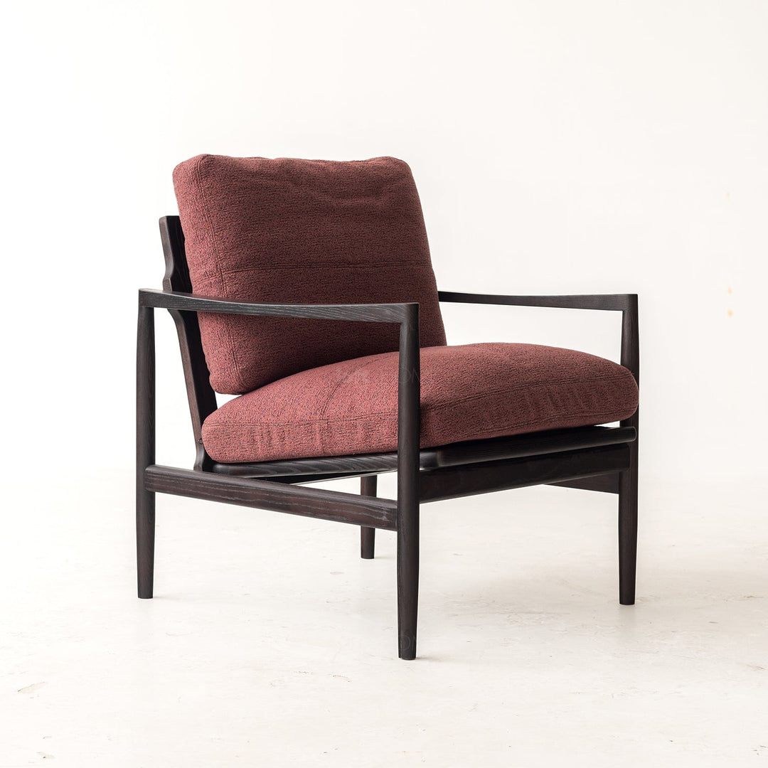 Japandi Boucle Fabric 1 Seater Sofa HANK In-context