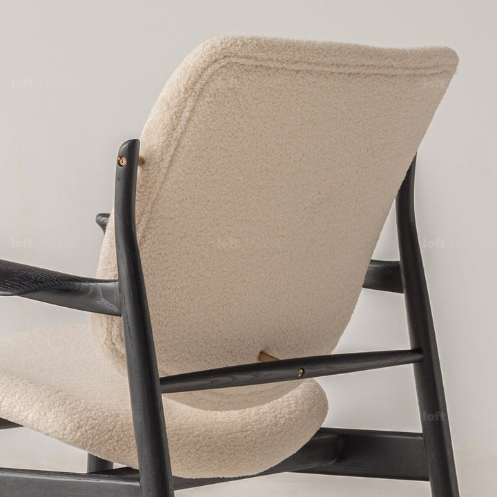 Japandi Boucle Fabric 1 Seater Sofa FRANCIA Environmental
