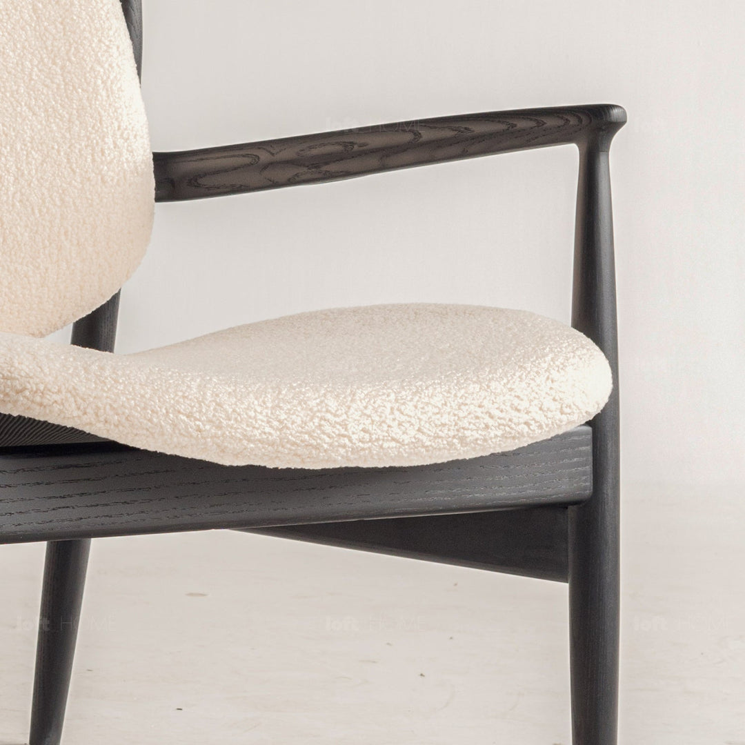 Japandi Boucle Fabric 1 Seater Sofa FRANCIA Situational