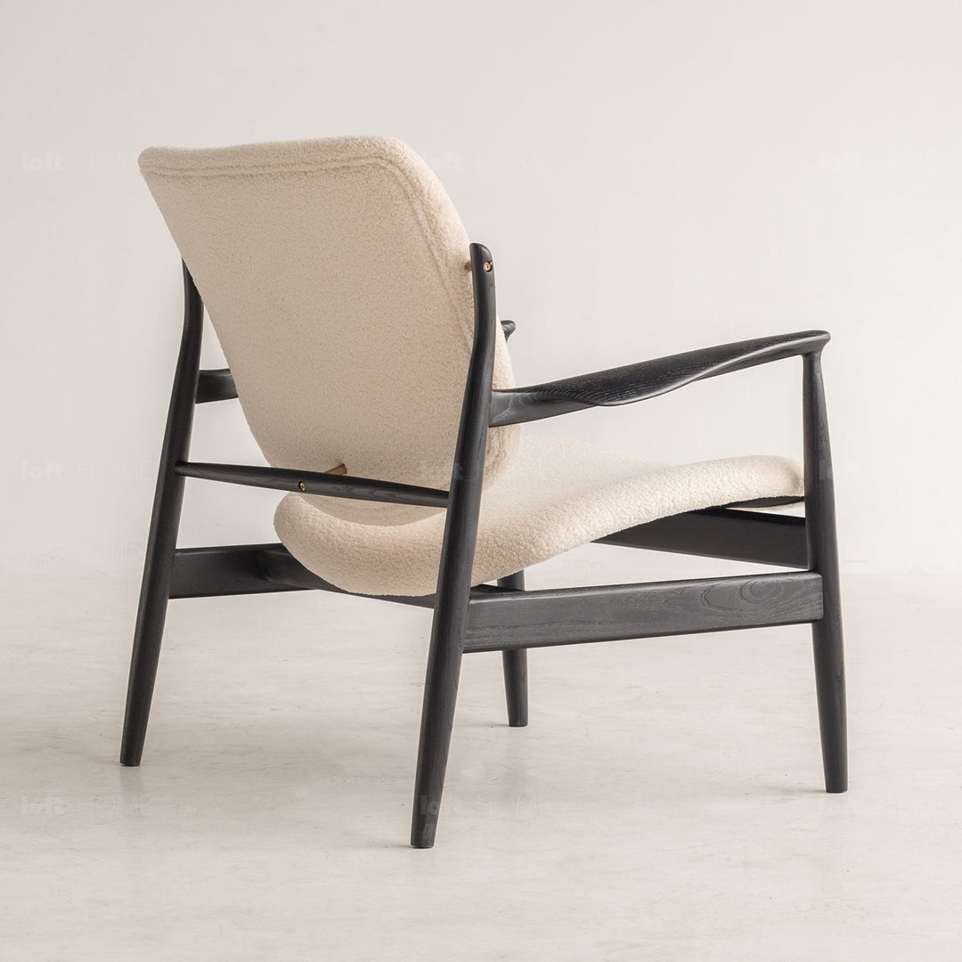 Japandi Boucle Fabric 1 Seater Sofa FRANCIA Detail