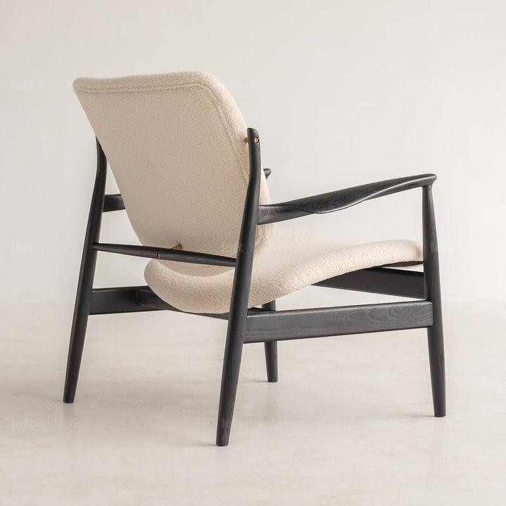 Japandi Boucle Fabric 1 Seater Sofa FRANCIA Detail