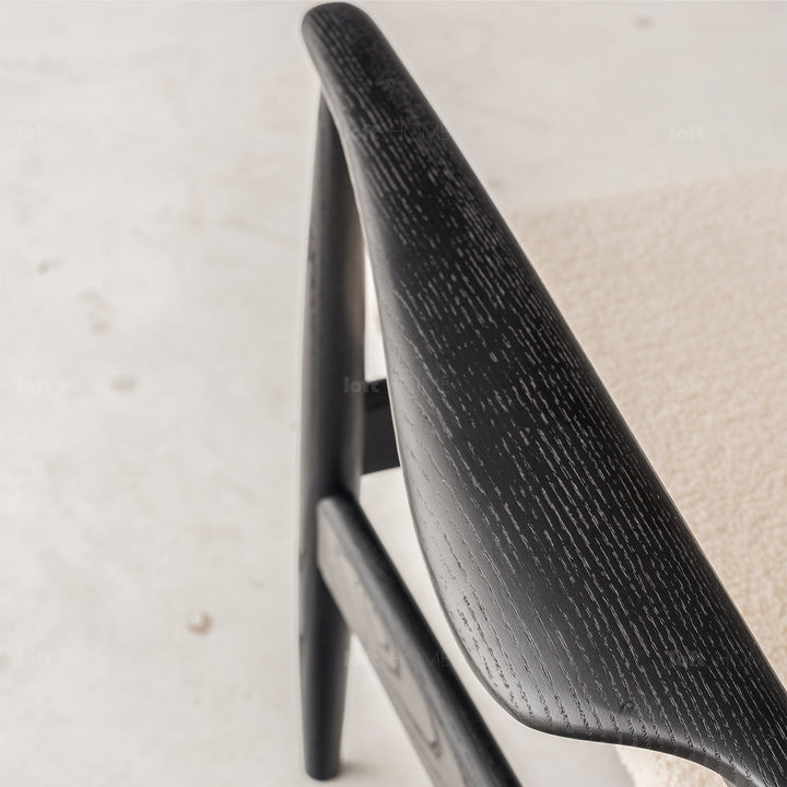 Japandi Boucle Fabric 1 Seater Sofa FRANCIA Close-up