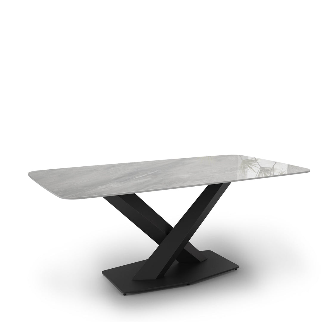 Modern Sintered Stone Dining Table STRATOS BLACK Conceptual