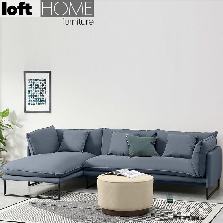 Modern Linen L Shape Sofa MALINI 3+L Detail 7