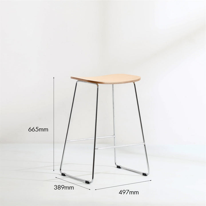 Scandinavian Wood Bar Chair WINNIE Size Chart
