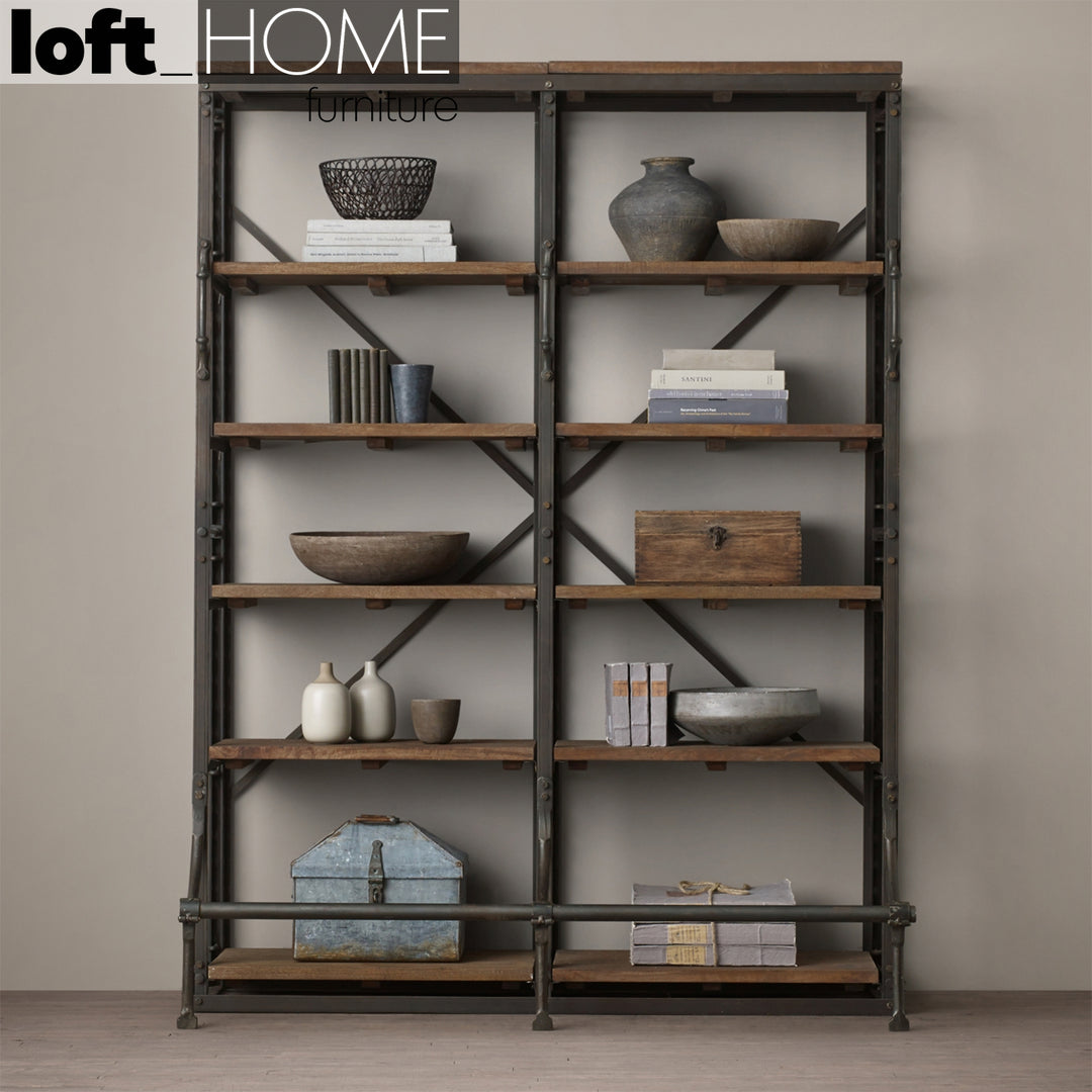Industrial Wood Shelf Bookshelf CLIMBER Life Style