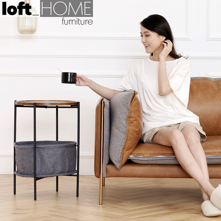 Modern Fabric Side Table EMME Situational