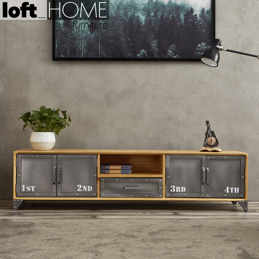 Industrial Wood TV Console LOFTSTEEL Primary Product