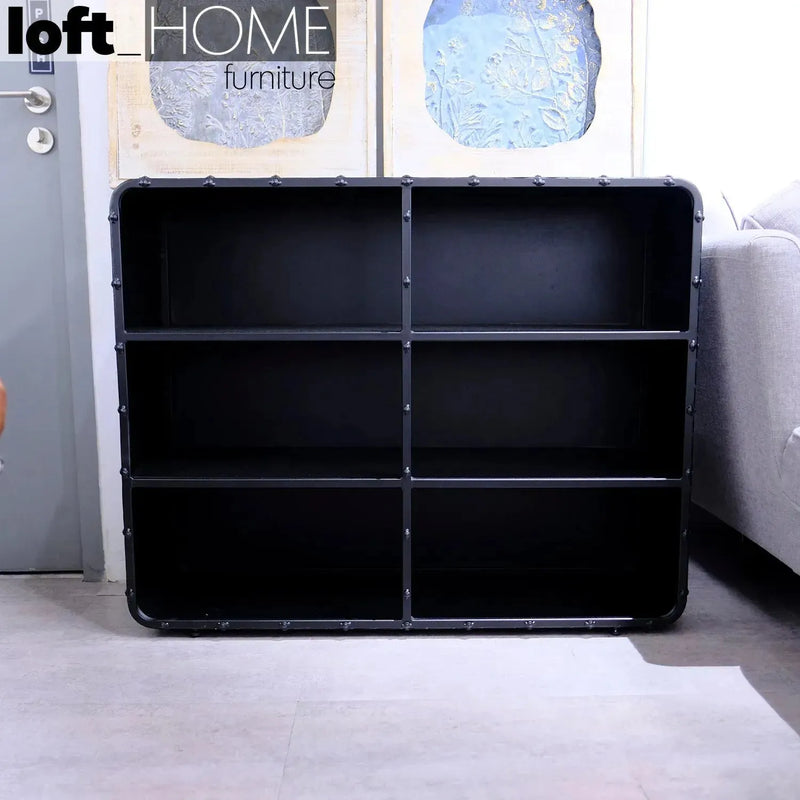 Industrial steel bookshelf mysteel l in real life style.