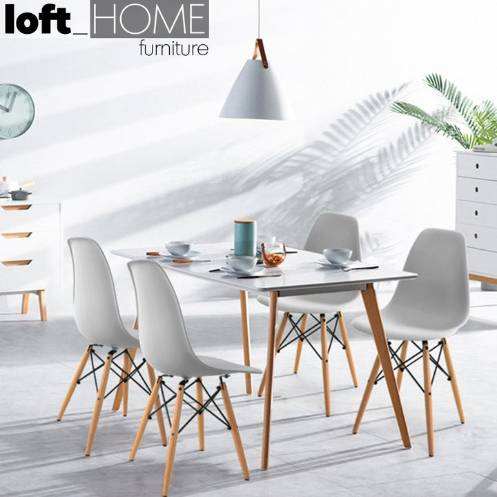 Modern Plastic Dining Chair EAMES GREY Life Style