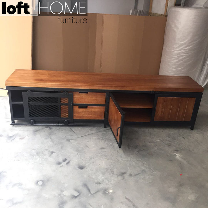 Industrial Wood TV Console BARN Color Swatch