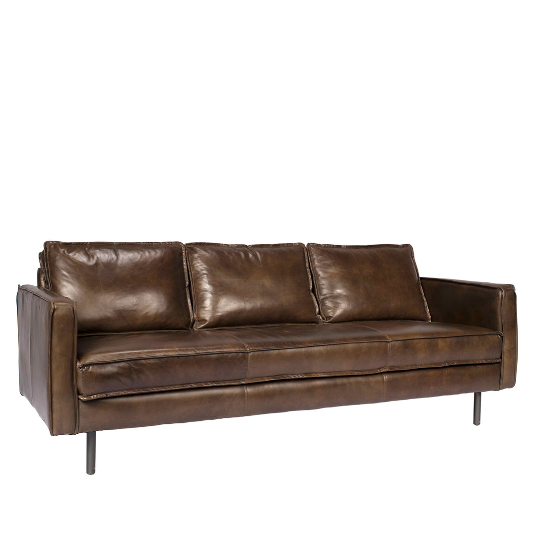Vintage Genuine Leather 3 Seater Sofa BELGIAN Conceptual