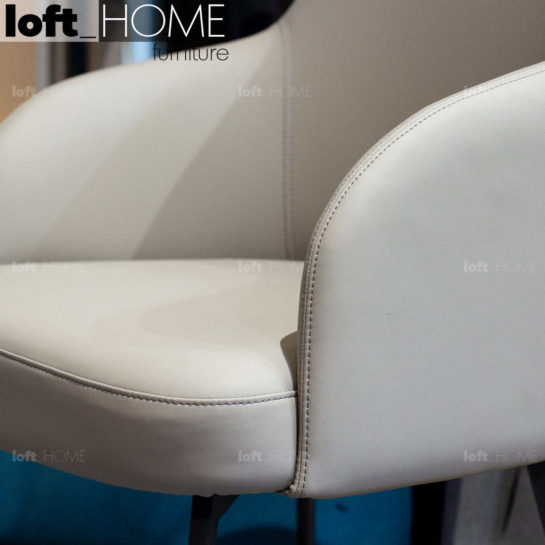Modern Leather Dining Chair METAL MAN N11 Close-up
