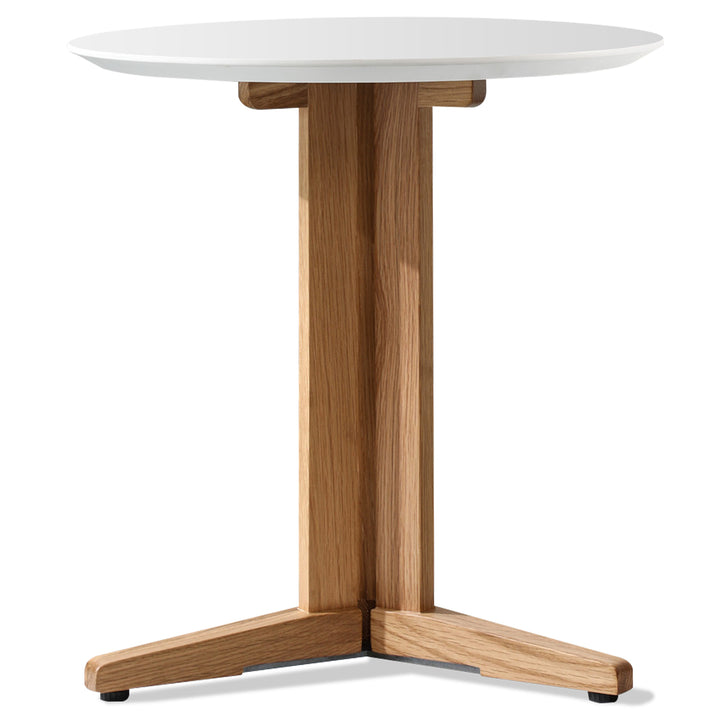 Scandinavian Wood Side Table NICK White Background