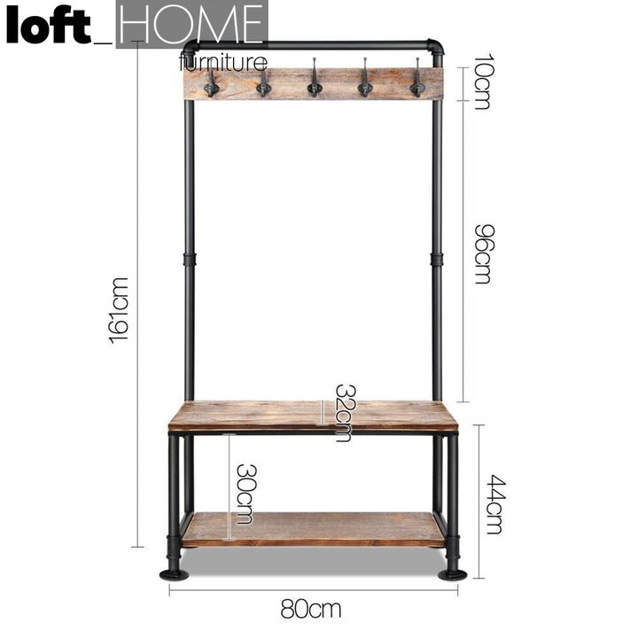 Industrial Wood Clothes Hanger FAUCET Size Chart
