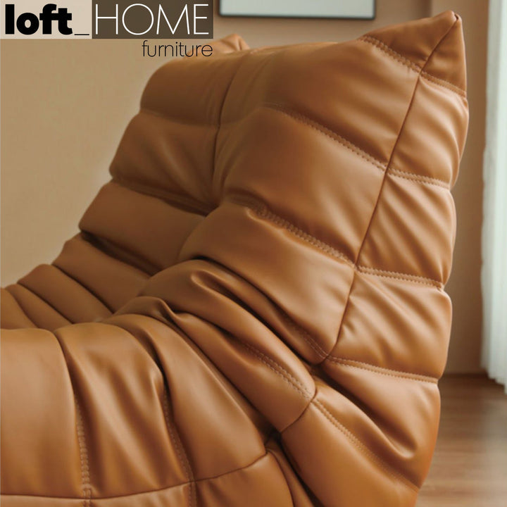 Scandinavian PU Leather 1 Seater Sofa CATER Panoramic
