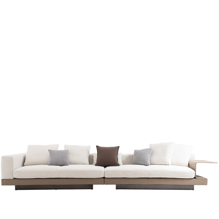Minimalist Fabric 4 Seater Sofa CONNERY White Background