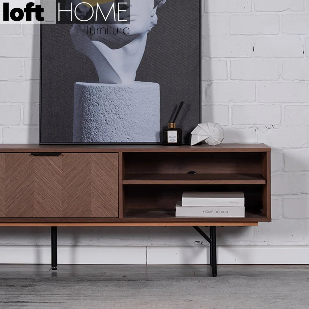 Tv console liam low in real life style.