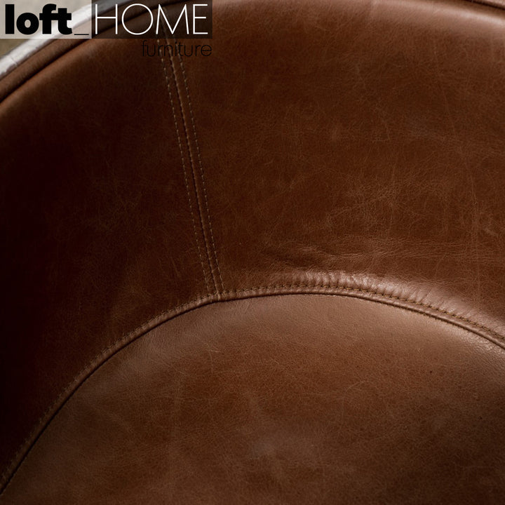 Industrial Aluminium Genuine Leather Bar Chair AIRCRAFT Situational