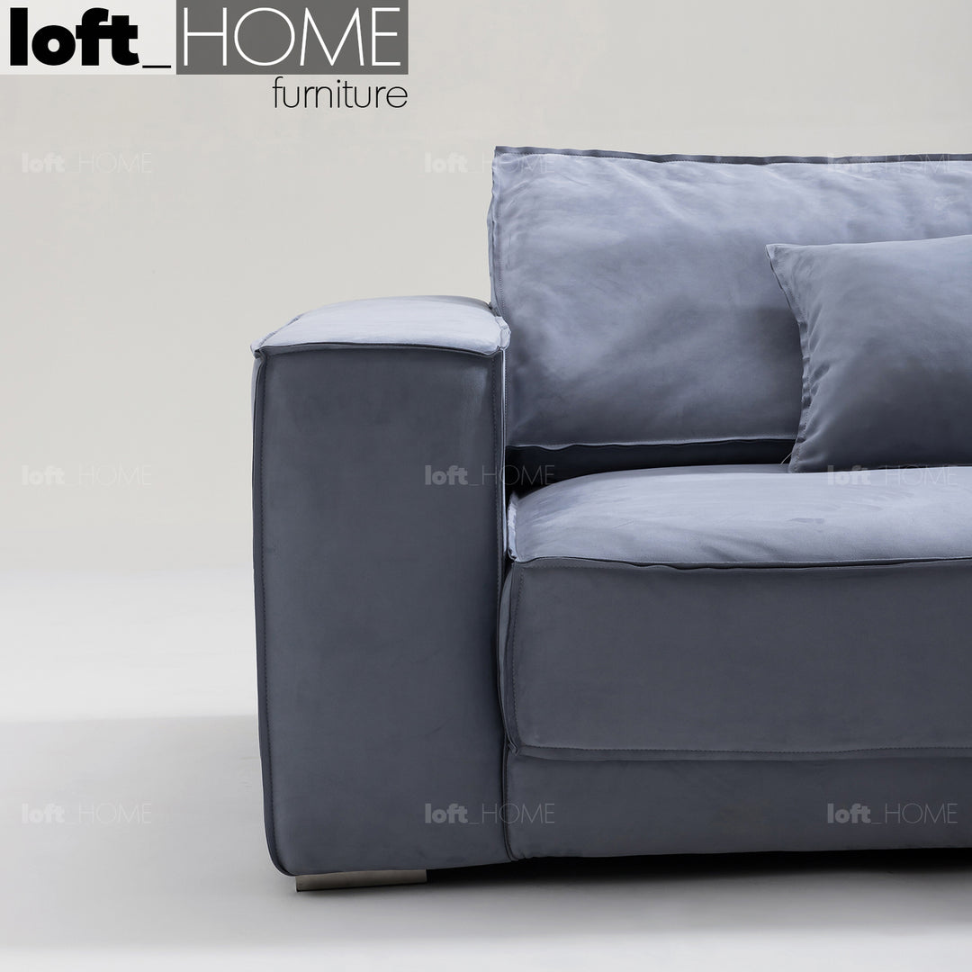 Minimalist Suede Fabric 4 Seater Sofa BUDAPEST In-context