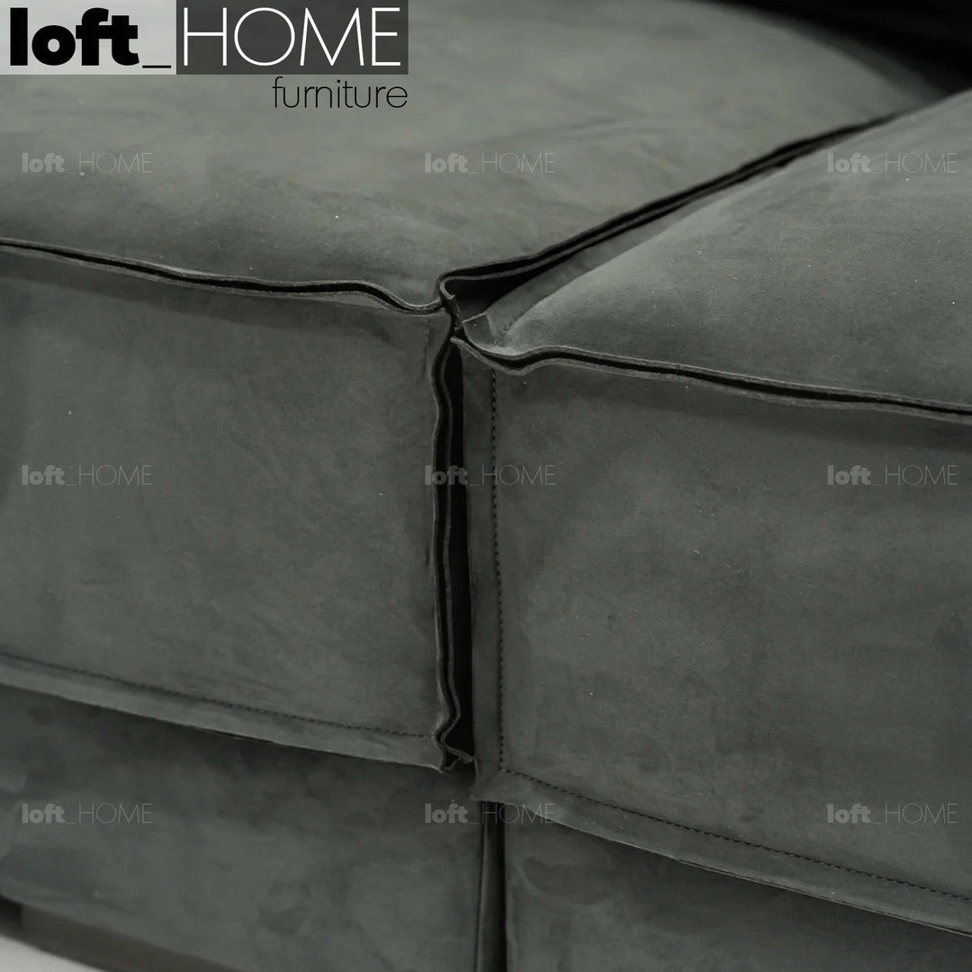 Minimalist Suede Fabric 4 Seater Sofa BUDAPEST Conceptual
