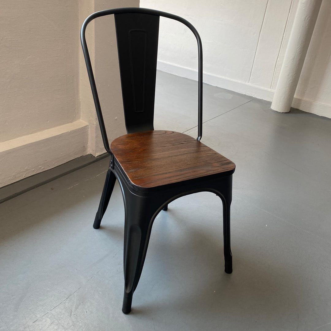 Industrial Elm Wood Dining Chair Sanctum X Detail 1