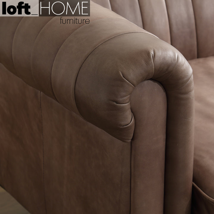 Vintage Genuine Leather 3 Seater Sofa ELIS Layered