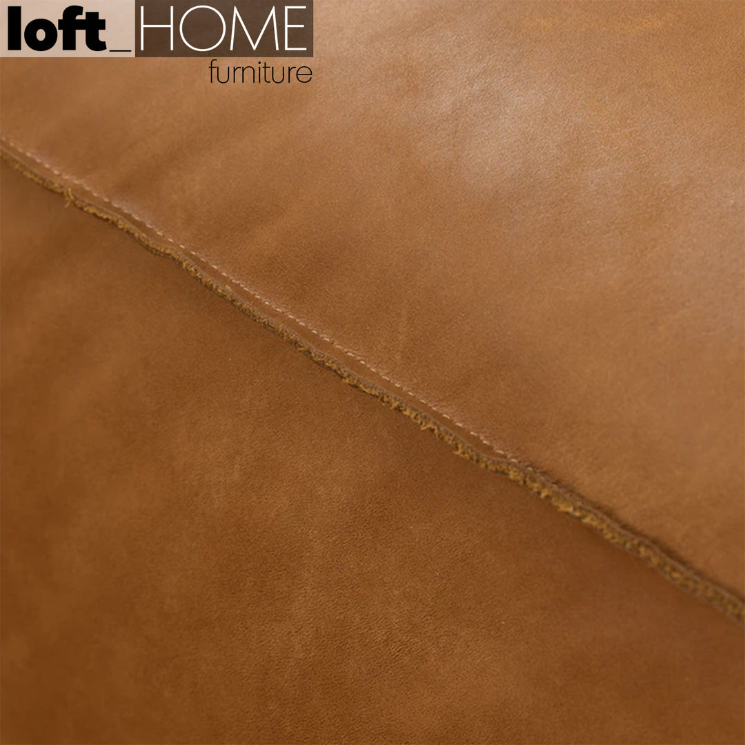 Vintage Genuine Leather 1 Seater Sofa ANTIQUE MASTER Panoramic