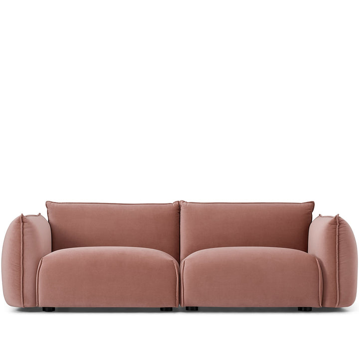 Modern Velvet 3 Seater Sofa DION White Background
