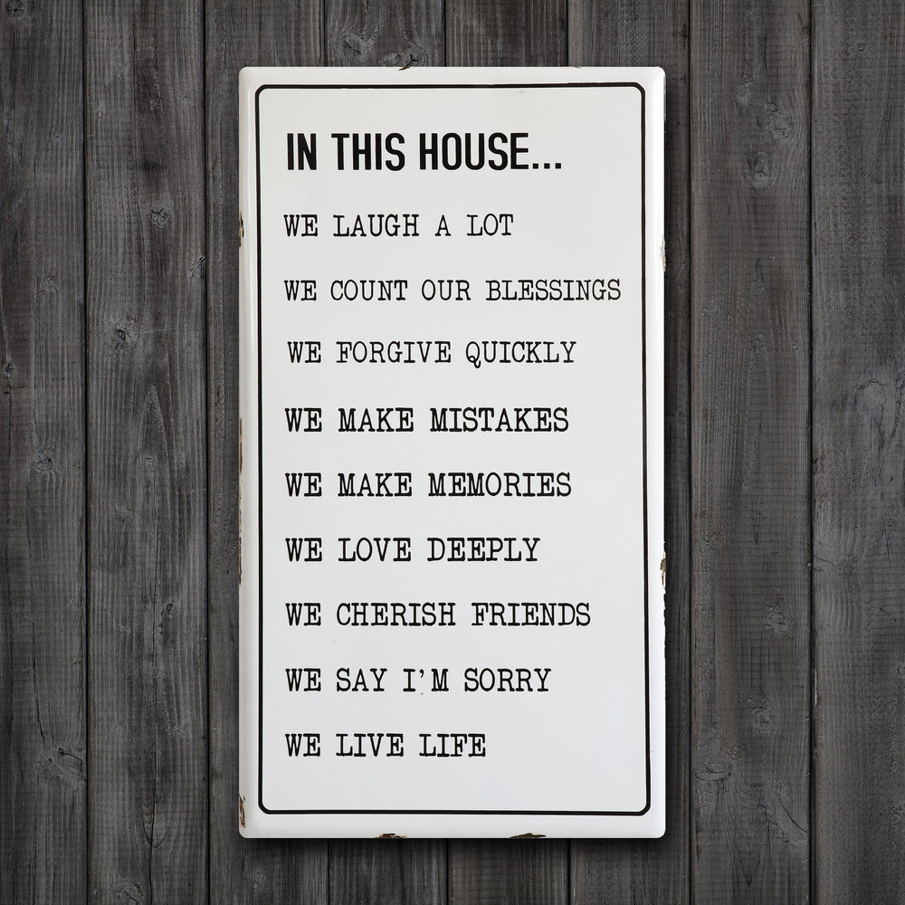 "In This House..." Enameled Wall Plaque Primary Product