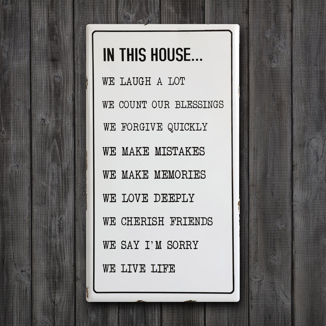 "In This House..." Enameled Wall Plaque Primary Product