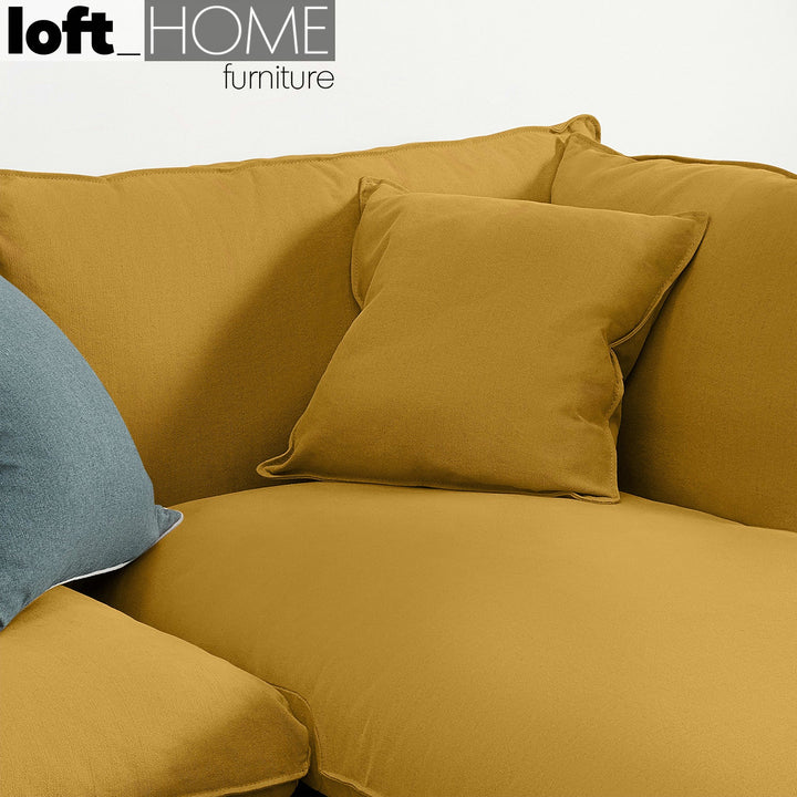 Modern Linen L Shape Sofa MALINI 3+L Detail 17