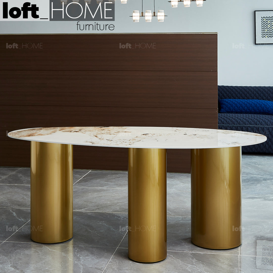 Modern Sintered Stone Dining Table LAGOS GOLD Life Style