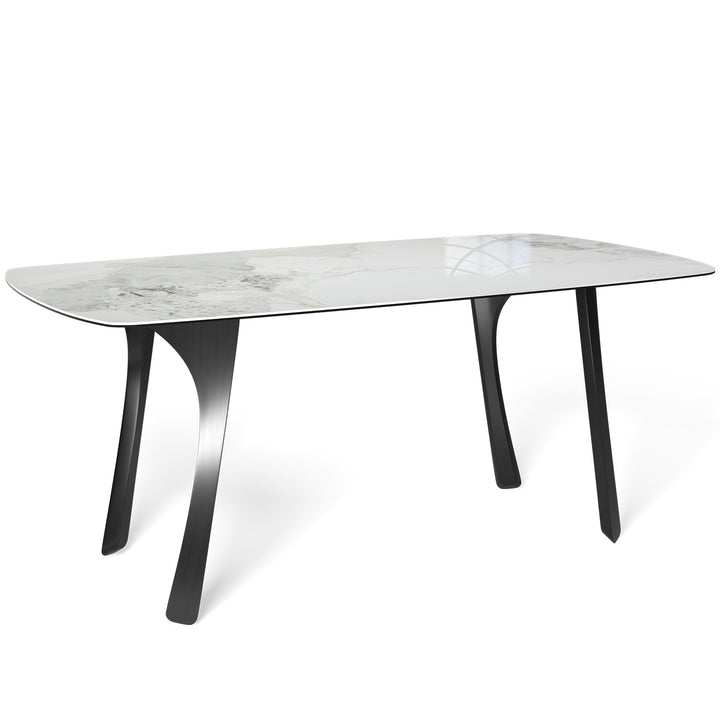 Modern Sintered Stone Dining Table FLY GREY Layered