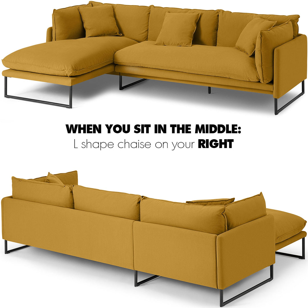 Modern Linen L Shape Sofa MALINI 3+L Detail 20