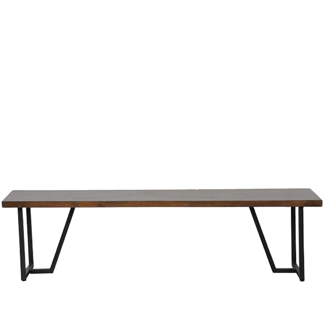 Industrial Pine Wood Dining Bench SLIM White Background